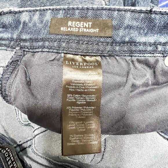 Liverpool Los Angelos Mens Blue Jeans Size 32 x 34 - Picture 4 of 4